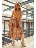 Chiffon skirt with caramel flowers 9351 - Online store - Boutique